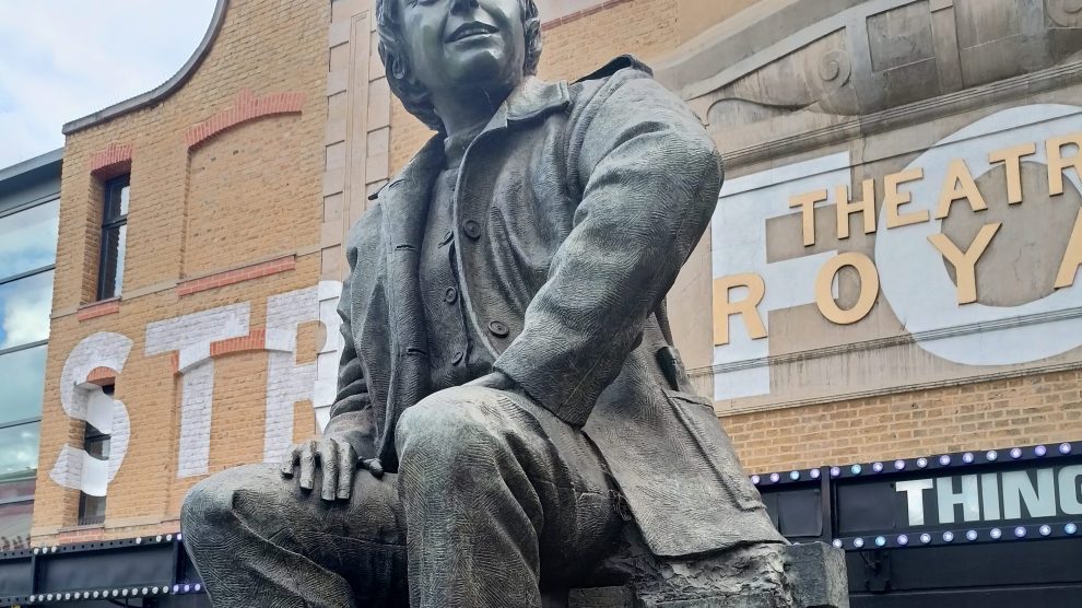 The statue of Joan Littlewood at the Theatre Royal Stratford