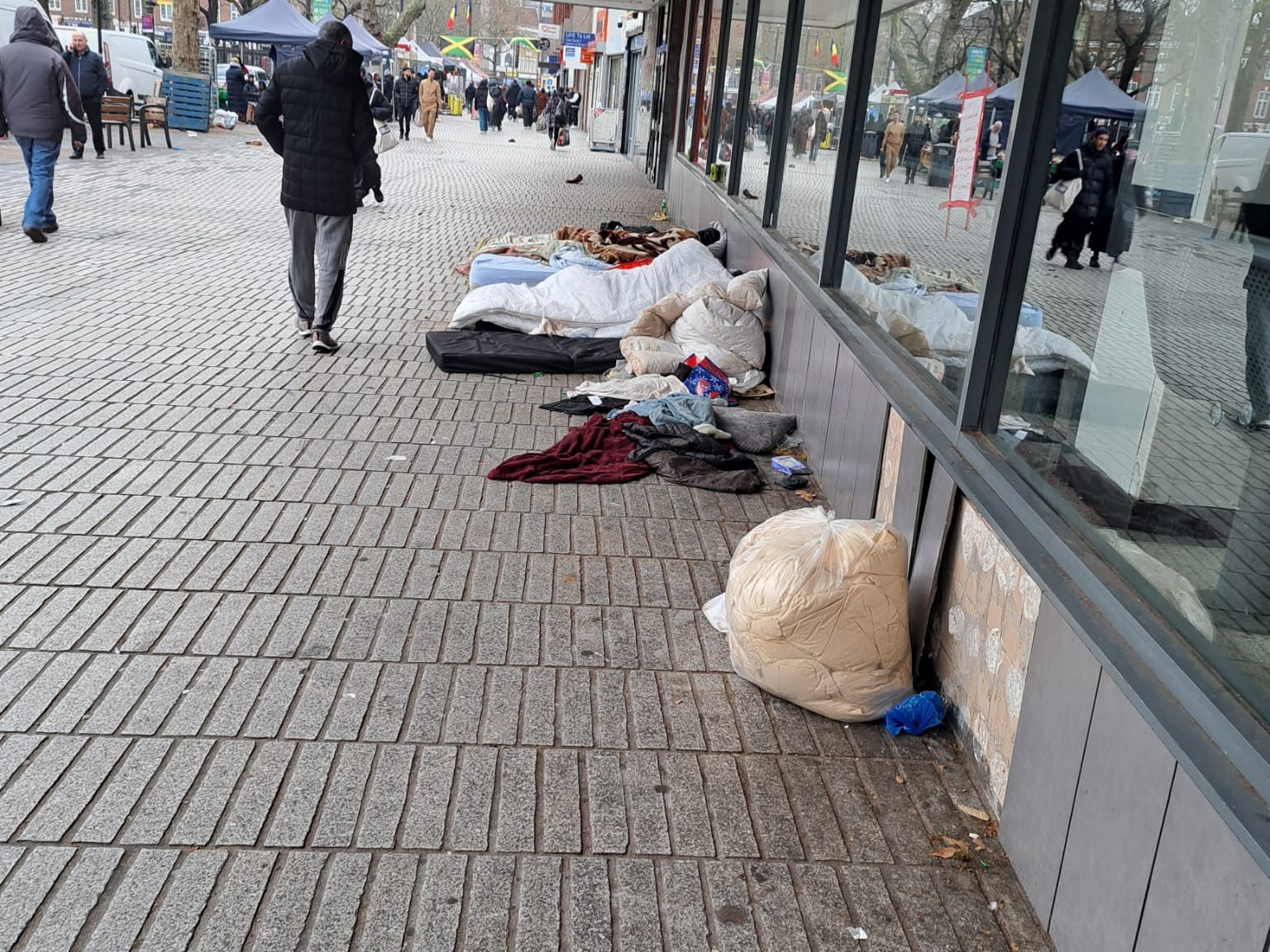 People sleeping rough on Stratford High Street