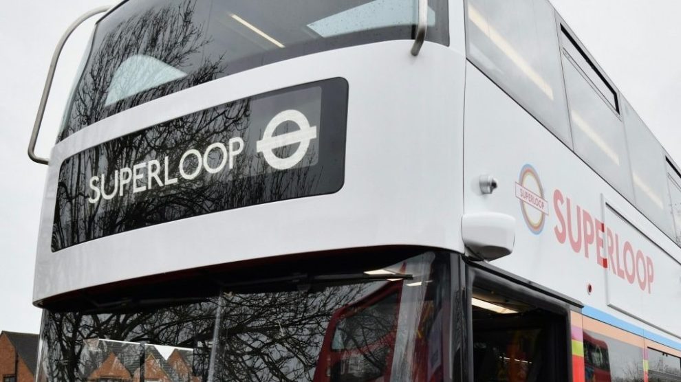 A superloop branded London bus