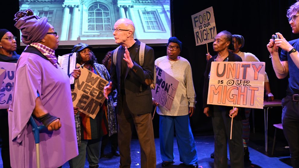 The cast of Breadline in a scene from the play