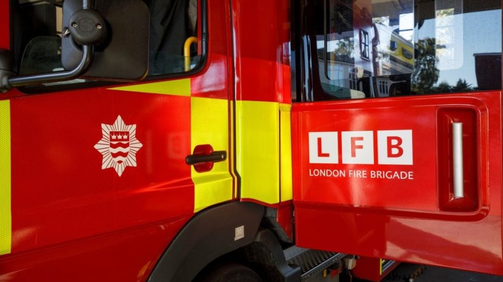 a stock photo of a London fire engine