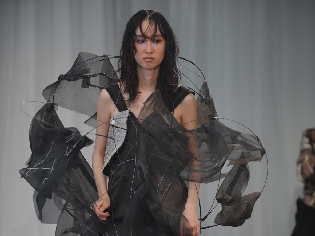 a model on a catwalk