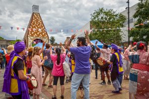 People in open house festival