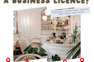 An image of a business premises with the words 'Need to advertise a business licence?'