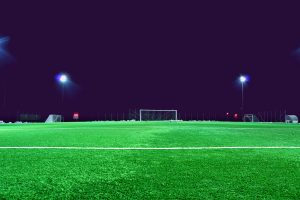 a floodlit football pitch