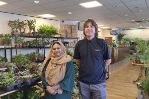 Begum and Jarron Hamlin, assistant site manager, Kier Group