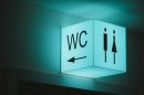 a public toilet sign
