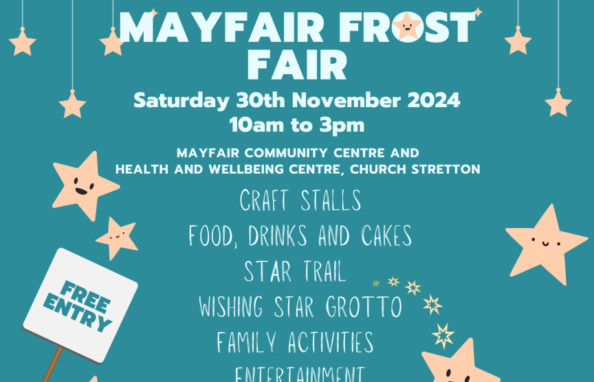 flyer of Frost Fair community event on 30 November