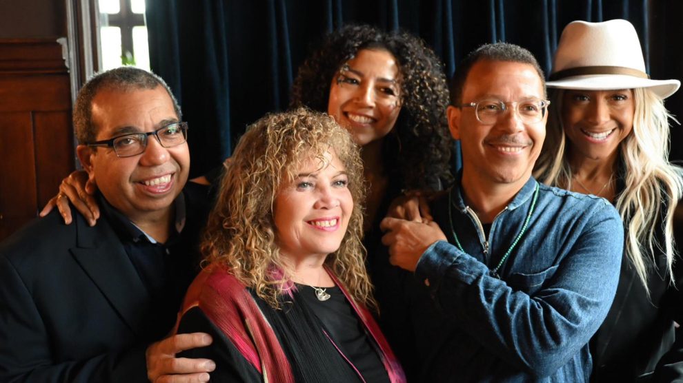 Linda Lewis with her siblings