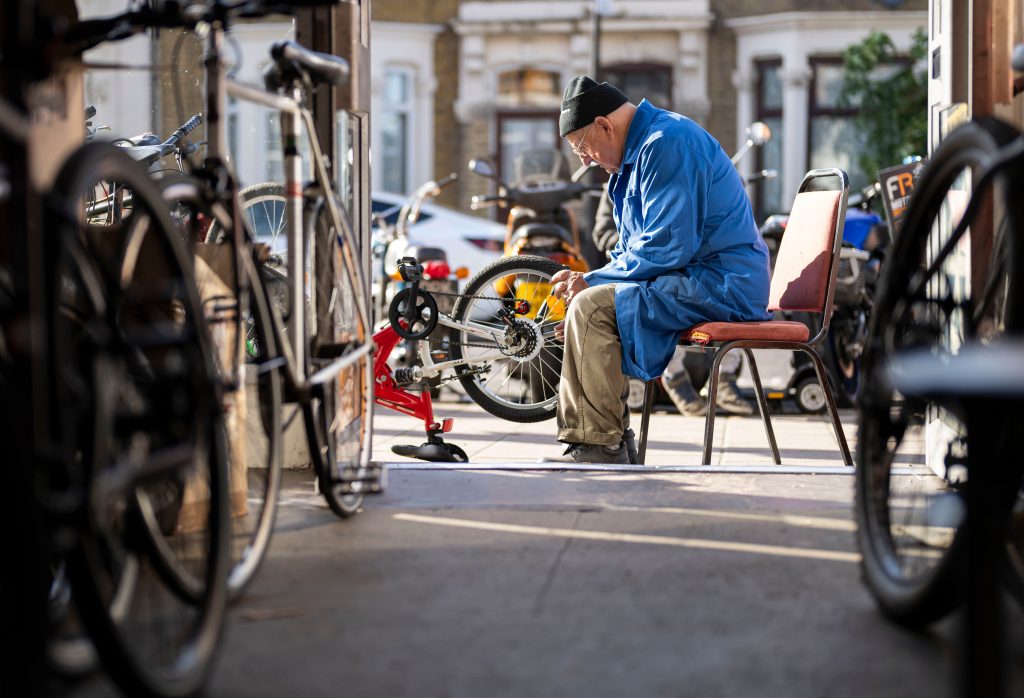 Ted Etty aged 96 outside Etty and Tyler