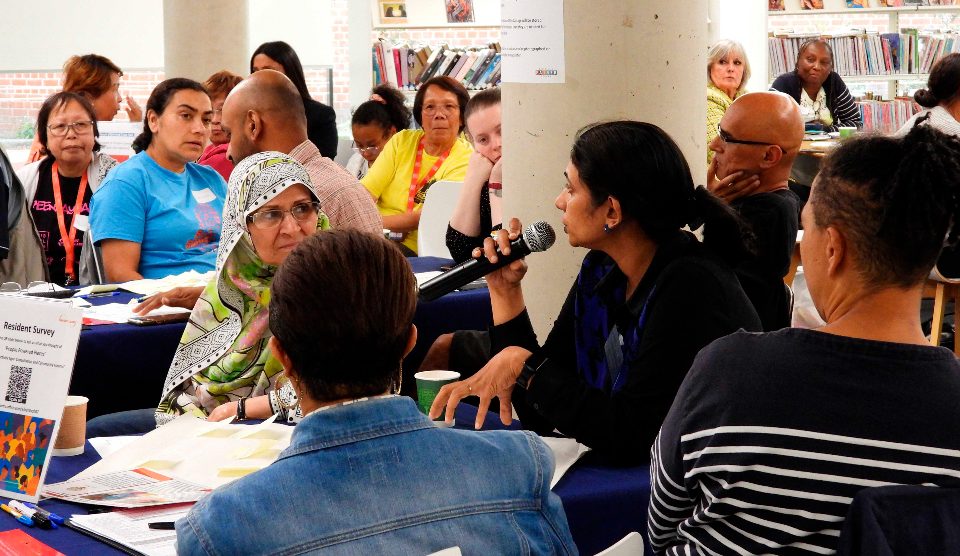 A discussion at a Newham Council People Powered Places event