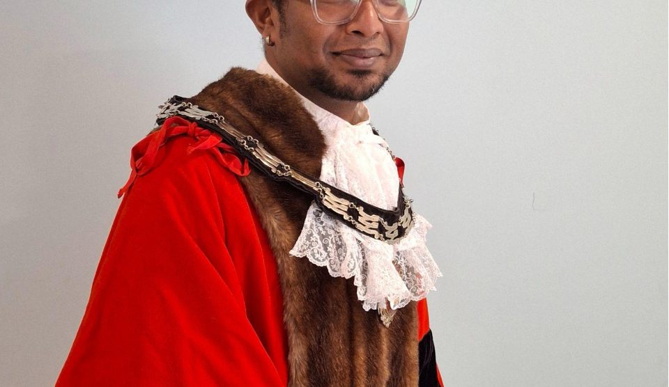 Cllr Rohit Kumar Dasgupta, First Citizen of Newham, in ceremonial robes