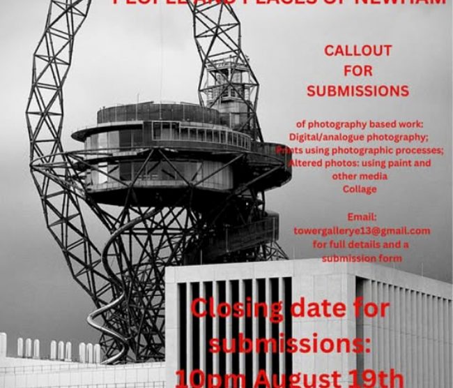 Flyer for call for submissions from Tower Gallery in Newham