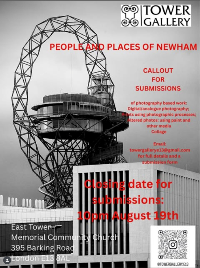 Flyer for call for submissions from Tower Gallery in Newham