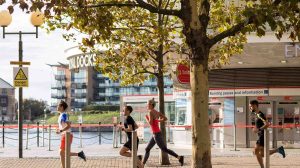 Runners at Royal Docks