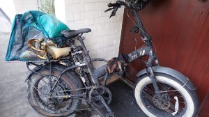 The aftermath of an e-bike fire (credit LFB)