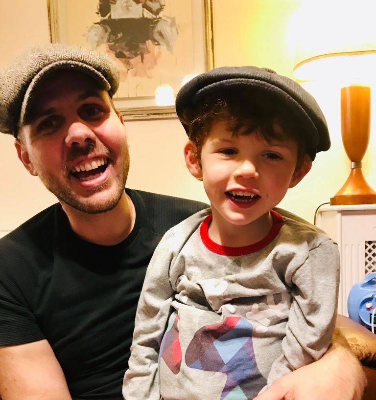 Nathan Servini and his son Arthur (credit Nathan Servini)