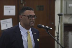 Newham Independents councillor Mehmood Mirza speaks at the full council meeting (credit Newham Council)