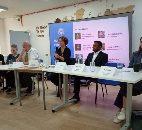 Newham mayoral candidates at the hustings organised by Age UK (credit Nick Clark)