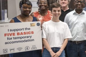 Supporters of the 'Fix the Five Basics' campaign