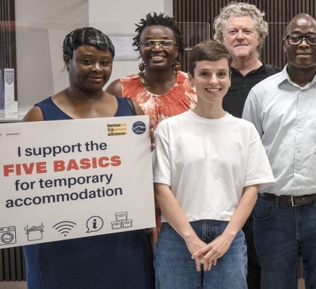 Supporters of the 'Fix the Five Basics' campaign