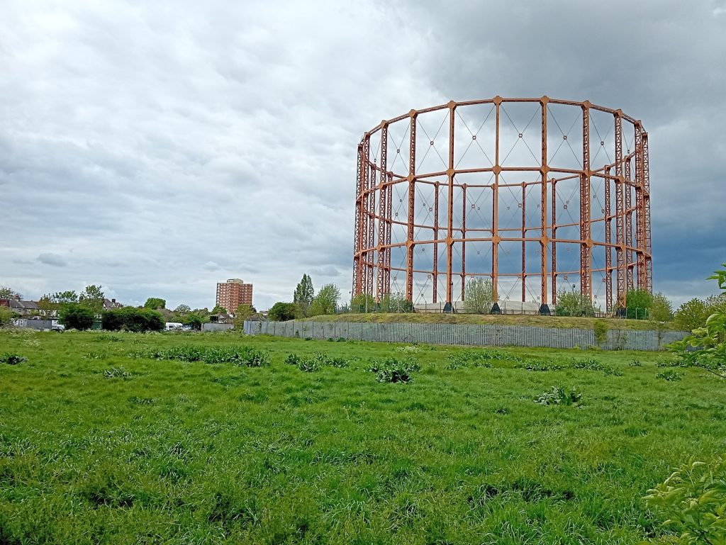 The former East Ham Gasworks (credit Nick Clark/LDRS)