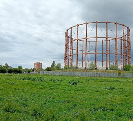The former East Ham Gasworks (credit Nick Clark/LDRS)