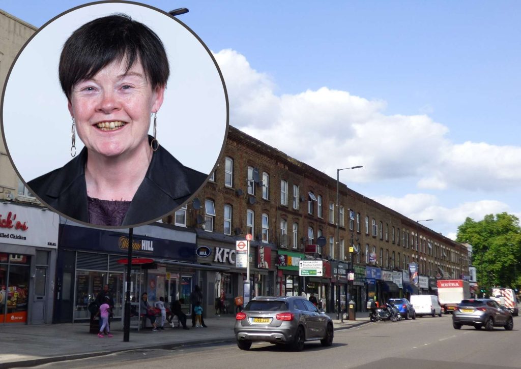 Barking Road and (inset) Susan Masters