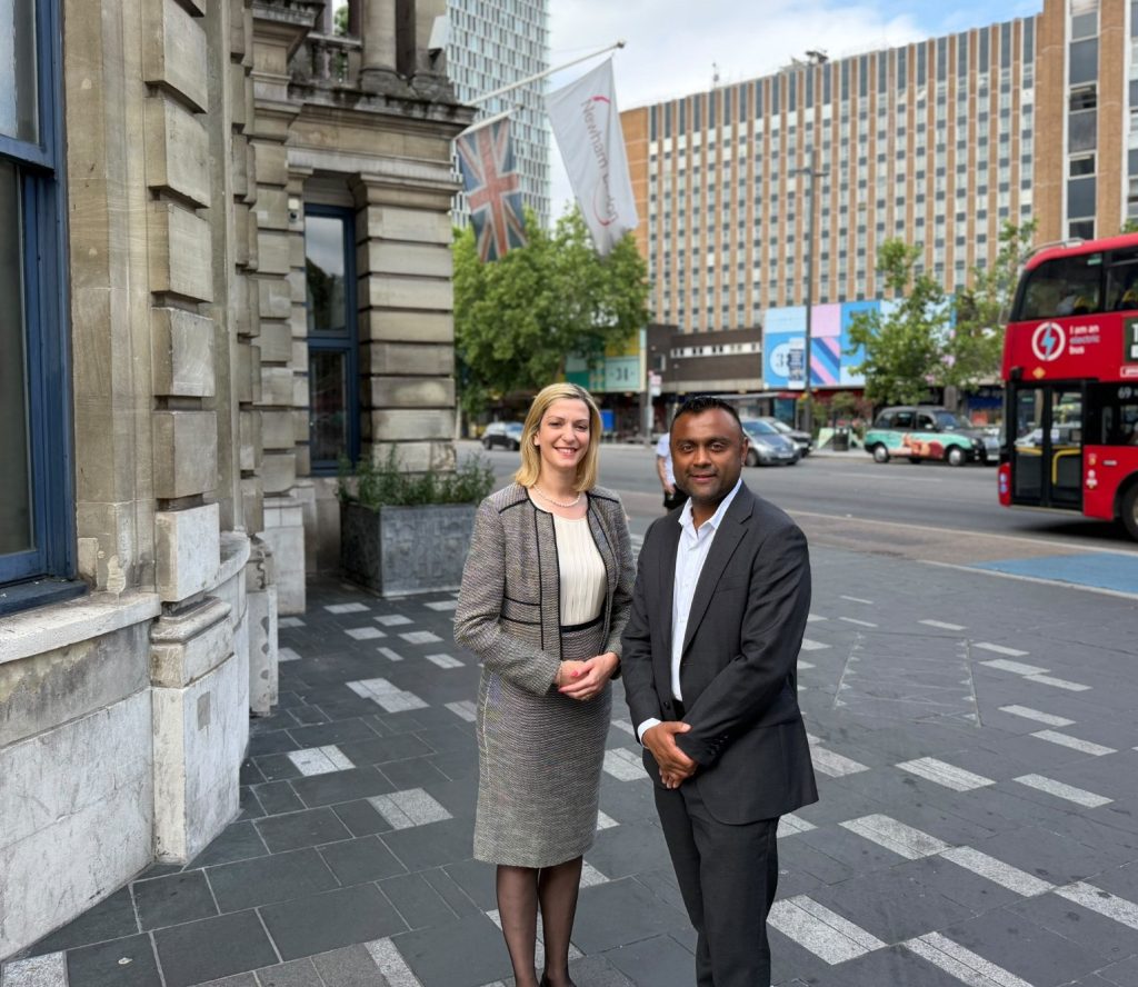 Maria Christofi and Forhad Hussain (credit Newham Council)