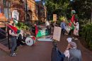 The Newham Palestine Solidarity Campaign (PSC) protest outside Newham Town Hall (credit Ben Moss)