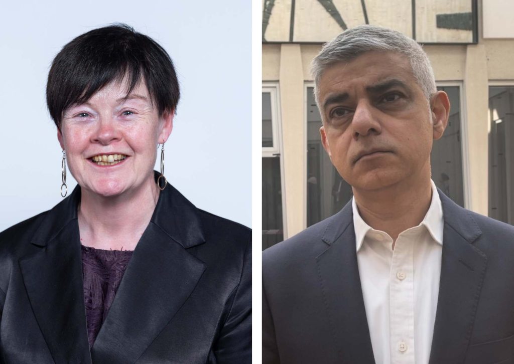 Susan Masters (left) and Sadiq Khan (right)