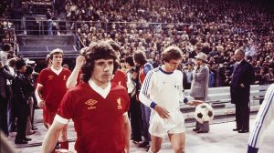 Kevin Keegan playing for Liverpool in 1977