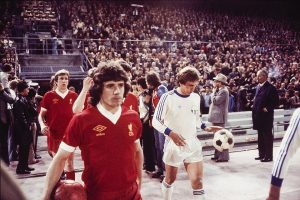 Kevin Keegan playing for Liverpool in 1977