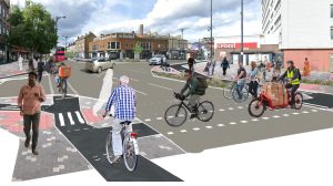 New cycle lanes in Forest Gate