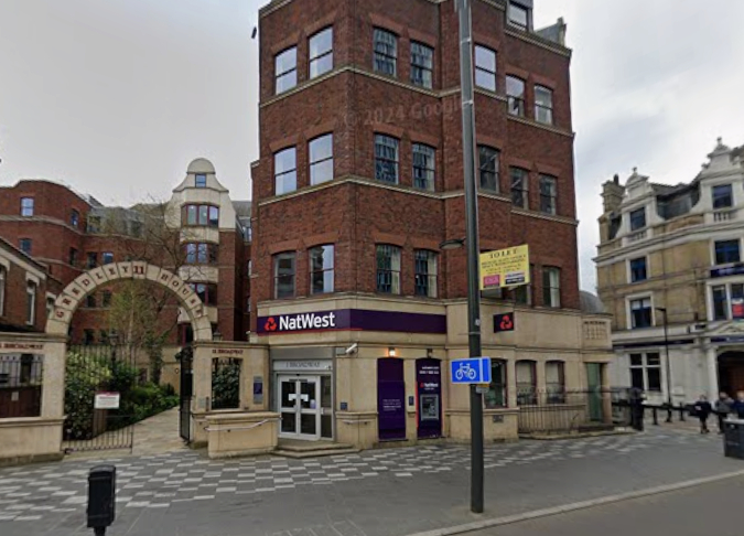 The former NatWest bank branch in Stratford Broadway (credit Google)
