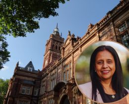 Newham Town Hall and (inset) cabinet member for education Lakmini Shah