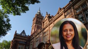 Newham Town Hall and (inset) cabinet member for education Lakmini Shah