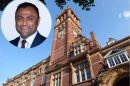 Newham Town Hall and (inset) mayor Forhad Hussain