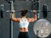 A woman lifting weights